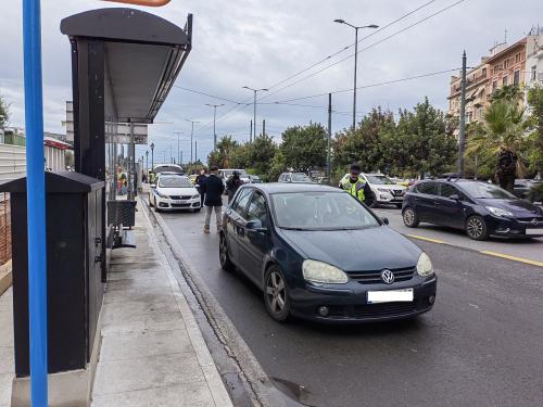Φωτογραφία του carandmotor.gr από μπλόκο στο συγκεκριμένο σημείο.