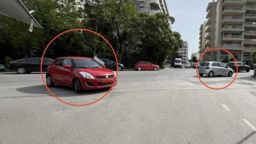 παρκάρισμα στη μέση του δρόμου
