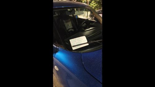 σημείωμα για παράνομο παρκάρισμα