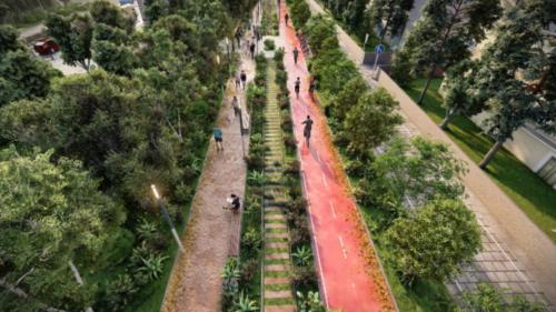 πάρκο σε σιδηροδρομικές ράγες