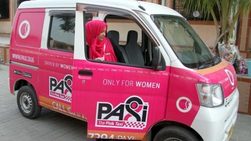 pink taxi