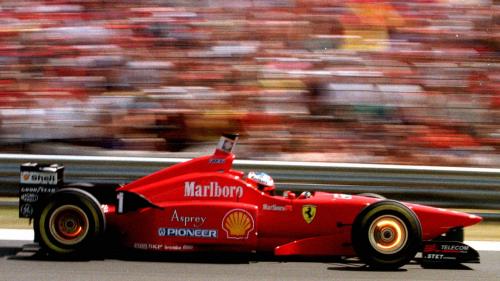 Ο Michael Schumacher κατά την πρώτη του σεζόν στη Scuderia Ferrari, το 1996