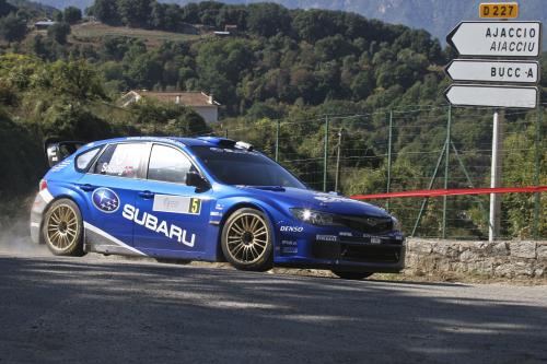 H Subaru στην τελευταία σεζόν της εργοστασιακής της συμμετοχής στο WRC, το 2008