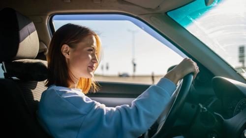 woman driving