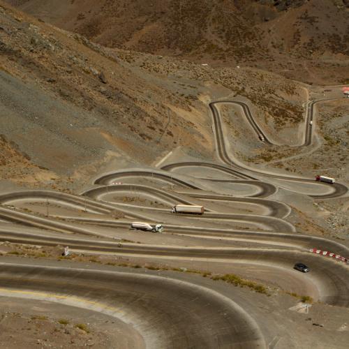 Los Caracoles δρόμος Αργεντινή-Χιλή