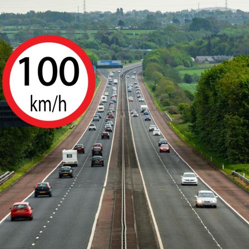 όριο ταχύτητας 100 χλμ./ώρα