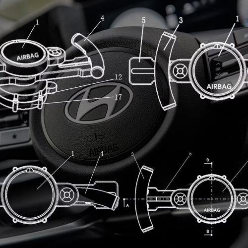 Hyundai steering wheel patent