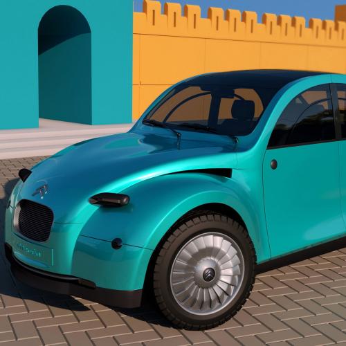 Citroen 2CV render
