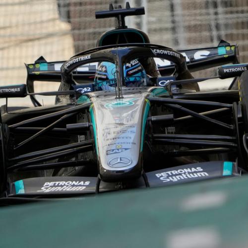 Russell pole position GP Azerbaijan 2026 Baku
